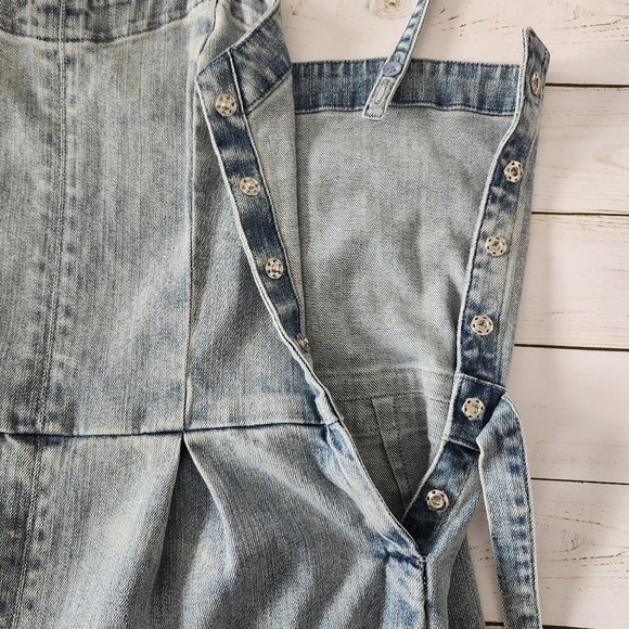 Adriano Goldshmeid Light Blue Distressed Denim Overalls Size XS - Picture 6 of 13